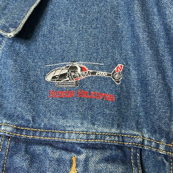 NWT Nebraska Corn Huskers Embroidered Denim Jacket - Picture 2 of 5